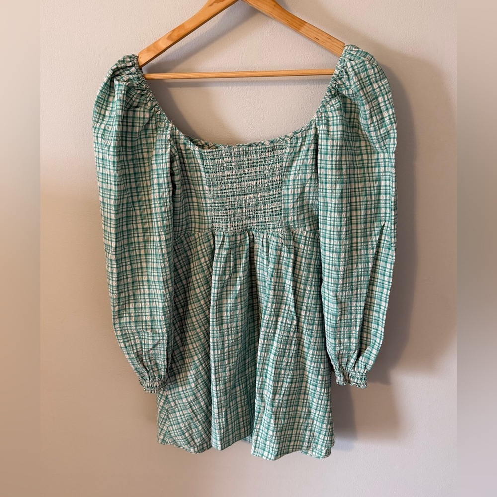 Urban Outfitters UO Viola Check Crinkle Mini Dress Size Medium - Picture 12 of 14